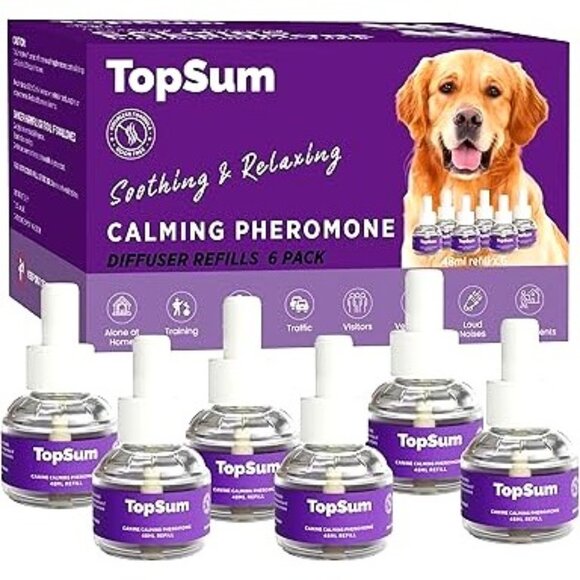 Dog Calming Diffuser Refills: 6 Pack Dog Pheromones Calming Diffuser Refills ... - Picture 2 of 8